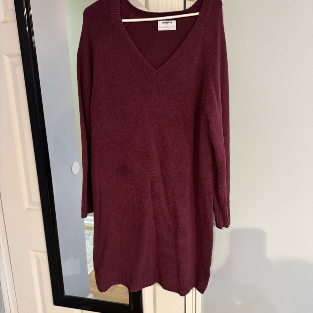 Old Navy Burgundy Midi Dress